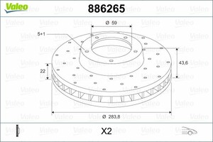 Фото Гальмівний диск Valeo 886265