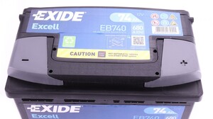 Фото Стартерна акумуляторна батарея EXIDE EB740