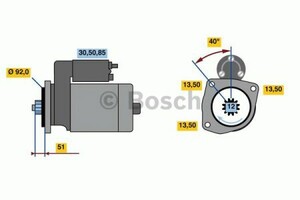 Фото Стартер Bosch 0 986 022 640