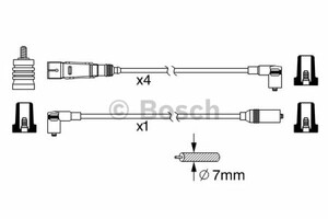 Фото Комплект дротів запалювання Bosch 0 986 356 372