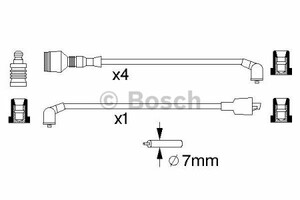 Фото Комплект дротів запалювання Bosch 0 986 357 014