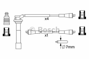 Фото Комплект дротів запалювання Bosch 0 986 357 053