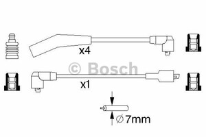 Фото Комплект дротів запалювання Bosch 0 986 357 094