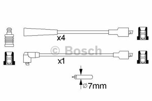 Фото Комплект дротів запалювання Bosch 0 986 357 131