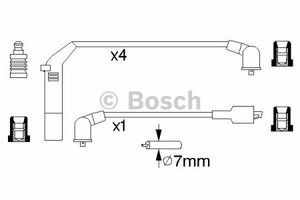 Фото Комплект дротів запалювання Bosch 0 986 357 142