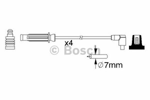 Фото Комплект дротів запалювання Bosch 0 986 357 213