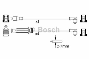 Фото Комплект дротів запалювання Bosch 0 986 357 236