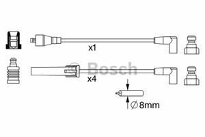 Фото Комплект дротів запалювання Bosch 0 986 357 246