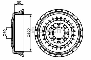 Фото Гальмівний барабан Bosch 0 986 477 146