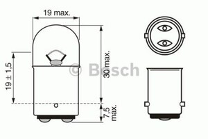 Фото Лампа накаливания, фонарь сигнала тормож./ задний габ. огонь Bosch 1 987 302 237