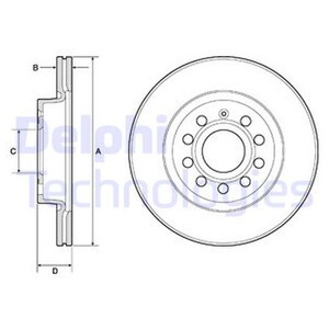 Фото Гальмівний диск Delphi BG3832C
