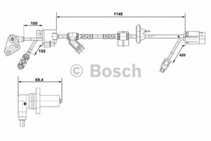 Фото Датчик частоти обертання колеса Bosch 0 265 001 296