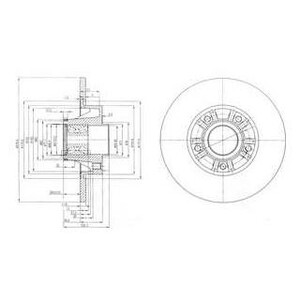 Фото Гальмівний диск з підшипником Delphi BG9031RSC