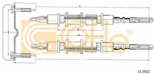 Фото Трос, паркувальна гальмівна система Cofle 11.5821