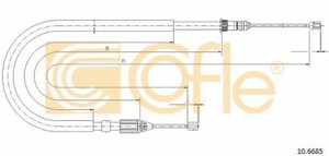 Фото Трос, паркувальна гальмівна система Cofle 10.6685