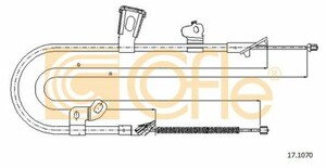 Фото Трос, паркувальна гальмівна система Cofle 17.1070