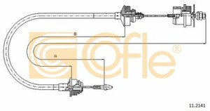 Фото Трос, керування зчепленням Cofle 11.2141