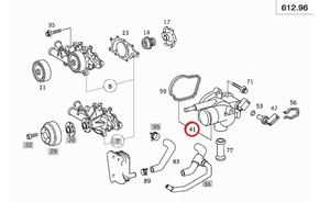 Фото Термостат, охолоджуюча рідина Mercedes A 611 200 05 15