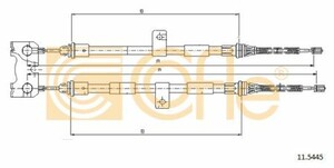 Фото Трос, паркувальна гальмівна система Cofle 11.5445