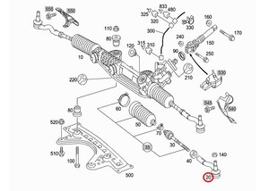 Фото Наконечник поперечной рулевой тяги Mercedes A 211 330 27 03