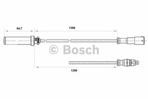 Фото Датчик частоти обертання колеса Bosch 0 265 004 015