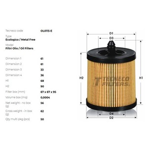 Фото Оливний фільтр TECNECO OL0115E