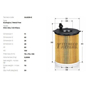 Фото Фільтр масла TECNECO OL0239E