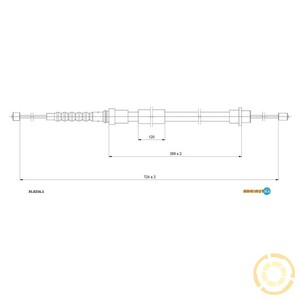 Фото Трос ручного тормоза Adriauto 3502161