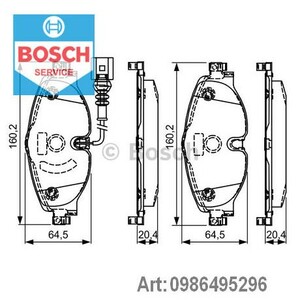 Фото Гальмівні колодки Bosch 0 986 495 296