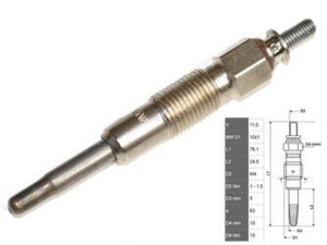 Фото Glow plug fiat ducato 94> 2.8 d/td/jtd 76mm Fast FT82705