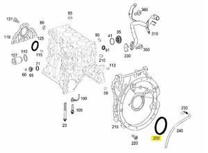 Фото Сальник вала коленчатого Mercedes A 651 997 00 46