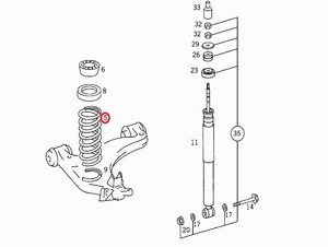 Фото Пружина ходової частини Mercedes A 202 321 22 04