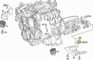 Фото Підвіска, двигун Mercedes A 221 240 09 18