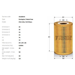 Фото Фільтр масла TECNECO OL0206E