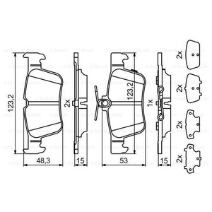 Фото Гальмівні колодки Bosch 0 986 494 839