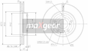 Фото Гальмівний диск MAXGEAR 19-1867MAX