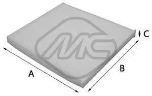 Фото Filter, interior air/Heating / Ventilation Metalcaucho 20022