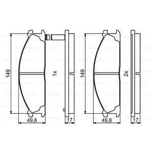 Фото Гальмівні колодки, дискові Bosch 0 986 494 848