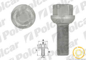 Фото Колёсный болт Polcar 5M141933