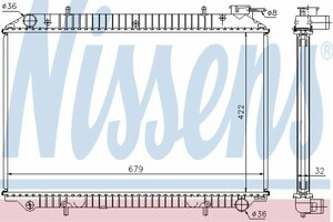 Фото Радіатор, охолодження двигуна Nissens 62983A