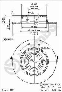 Фото Гальмівний диск Brembo 08.9084.10