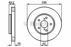 Фото Диск гальмівний Bosch 0 986 478 968