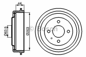 Фото Гальмівний барабан Bosch 0 986 477 014