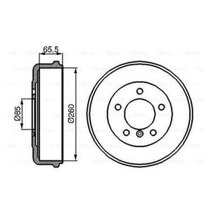 Фото Гальмівний барабан Bosch 0 986 477 038