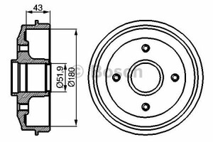 Фото Гальмівний барабан Bosch 0 986 477 020