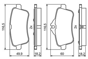 Фото Дисковi колодки заднi Bosch 0 986 495 403