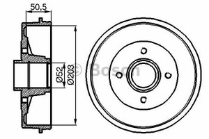 Фото Гальмівний барабан Bosch 0 986 477 077