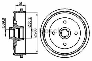 Фото Гальмівний барабан Bosch 0 986 477 053