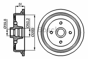 Фото Гальмівний барабан Bosch 0 986 477 016