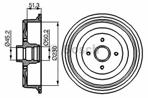 Фото Гальмівний барабан Bosch 0 986 477 011